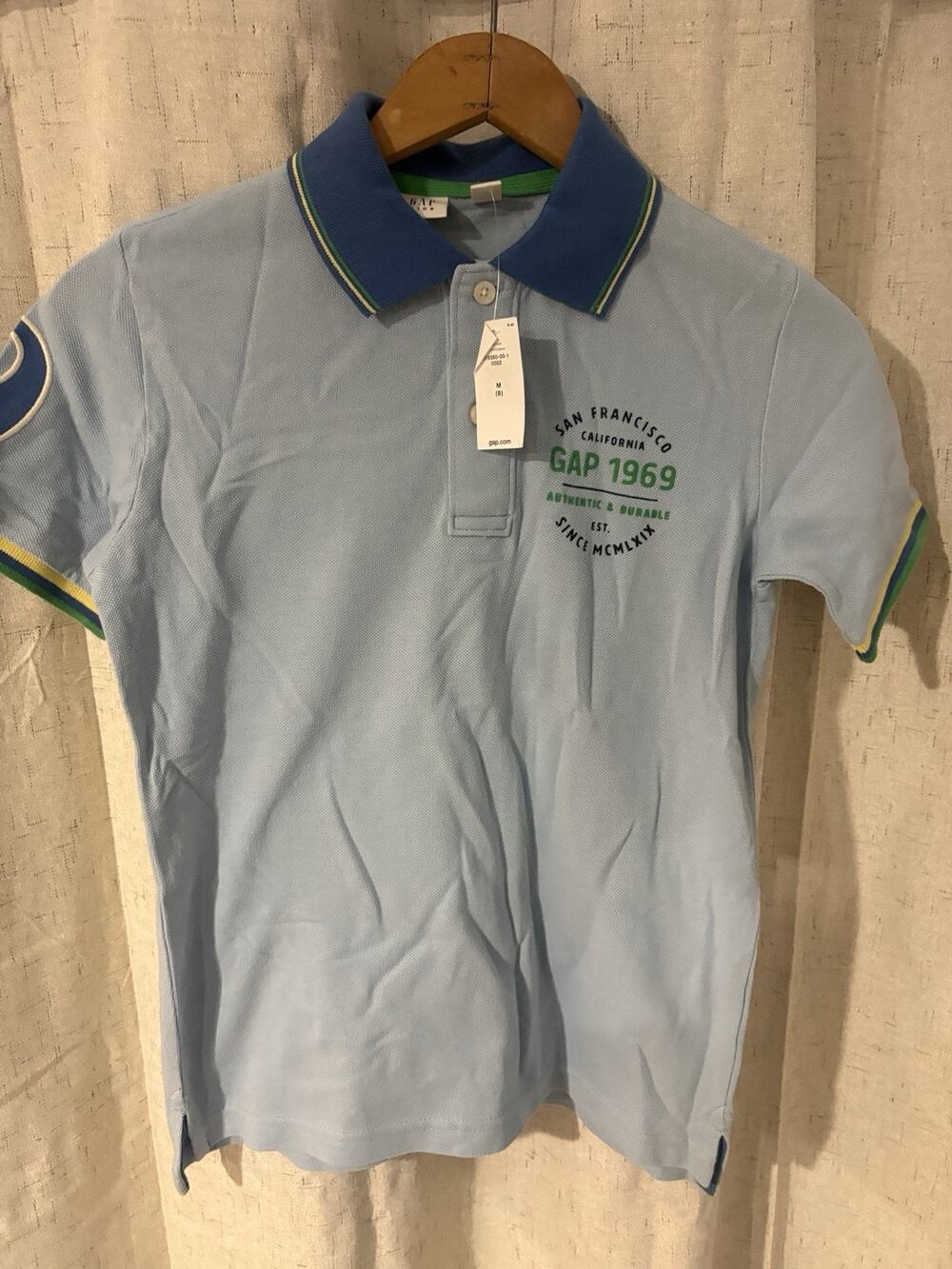 Gap Polo Shirt Size Medium Boys Short Sleeve 100% Cotton NWT